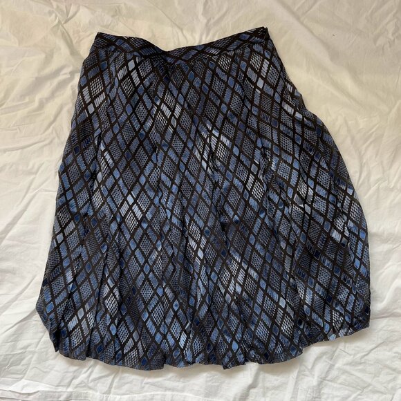 Alfani Blue Patterned Skirt - Picture 1 of 2